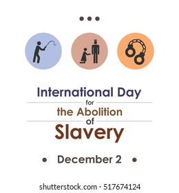 vector illustration for International Day for the Abolition of Slavery in december