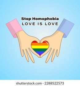 Vector illustration of International Day Against Homophobia Biphobia Lesbophobia Transphobia 17 May social media story feed mockup template post