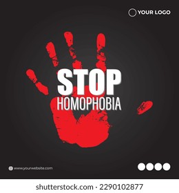 Vector illustration of International Day Against Homophobia Biphobia Lesbophobia Transphobia 17 May social media story feed mockup template post