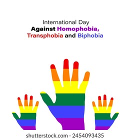 Vector illustration of International Day Against Homophobia, Biphobia and Transphobia social media feed template