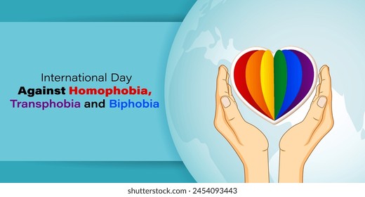 Vector illustration of International Day Against Homophobia, Biphobia and Transphobia social media feed template