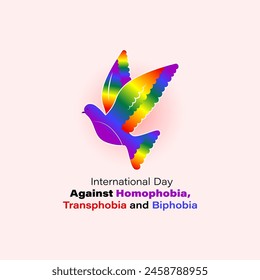 Vector illustration of International Day Against Homophobia, Biphobia and Transphobia social media feed template