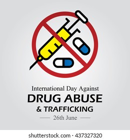 Vector illustration for International Day against Drug Abuse.