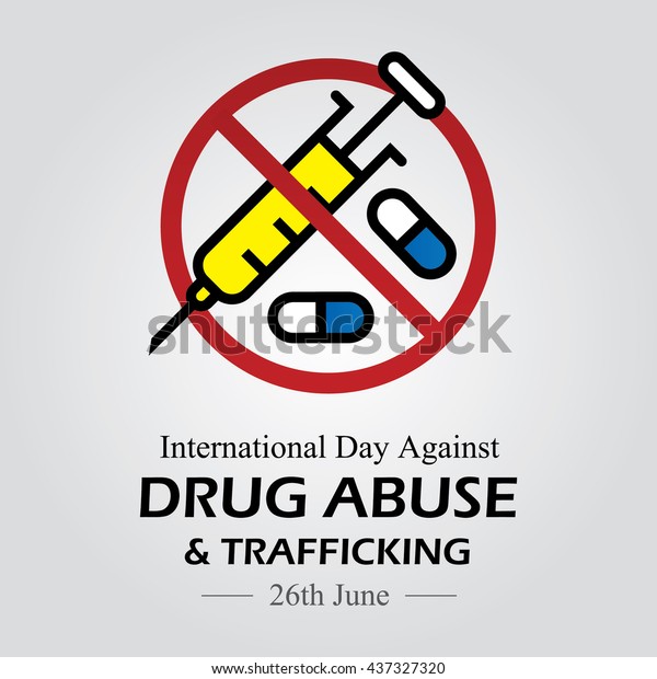 Vector Illustration International Day Against Drug Stock Vector ...