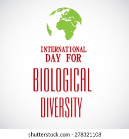 Vector illustration for International Day for Biological with gray background.