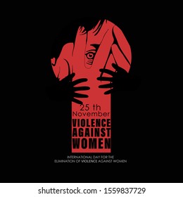 vector illustration of International day for the elimination of Violence Against Women.