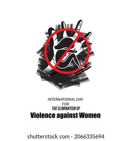 vector illustration for International Day for the Elimination of Violence against Women.