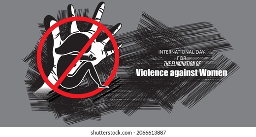 vector illustration for International Day for the Elimination of Violence against Women.