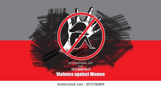 vector illustration for International Day for the Elimination of Violence against Women.