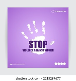 vector illustration for International Day for the Elimination of Violence against Women, flyer banner poster card