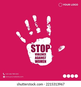 vector illustration for International Day for the Elimination of Violence against Women, flyer banner poster card