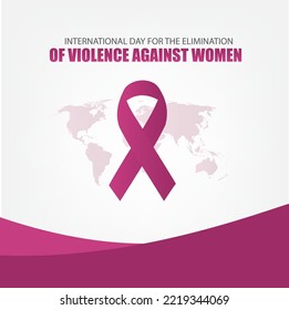 Vector illustration of International Day for the Elimination of Violence against Women. Simple and Elegant Design