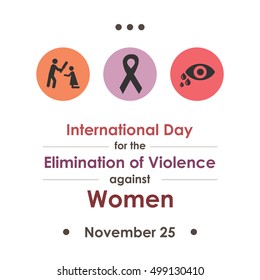 vector illustration for International Day for the Elimination of Violence against Woman  in november