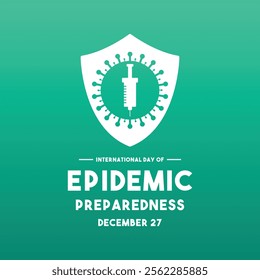 Vector Illustration of International Day of Epidemic Preparedness. December 27. Gradient background. Poster, banner, card, background. Eps 10