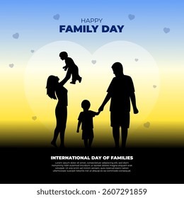 Vector illustration of International Day of Families social media template