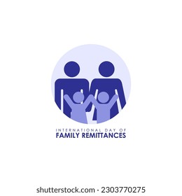 Vector illustration of International Day of Family Remittances social media feed story template