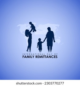 Vector illustration of International Day of Family Remittances social media feed story template