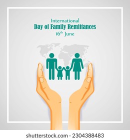 Vector illustration of International Day of Family Remittances social media feed story template