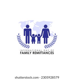 Vector illustration of International Day of Family Remittances social media feed story template