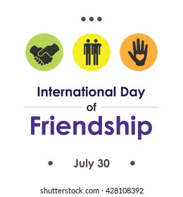 vector illustration / international day of friendship