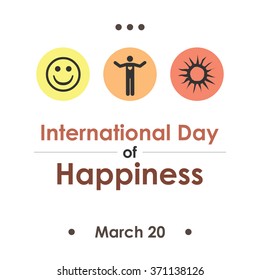 Vector illustration / international day of happiness