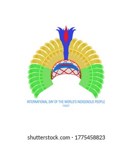 Vector Illustration of International Day of the World’s Indigenous People. August 9.