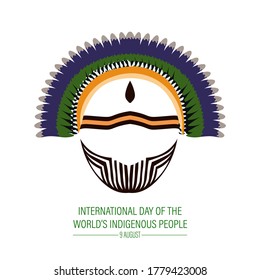 Vector Illustration of International Day of the World’s Indigenous People. August 9.