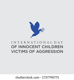 vector illustration / international day of innocent children victims of agression in june