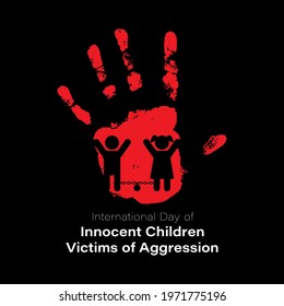 vector illustration for international day of innocent children victims of aggression 