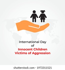 vector illustration for international day of innocent children victims of aggression 