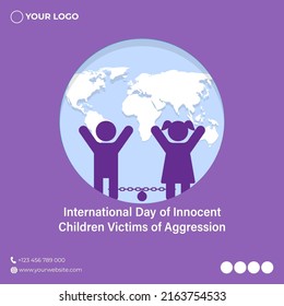 Vector illustration for International Day of Innocent Children Victims of Aggression