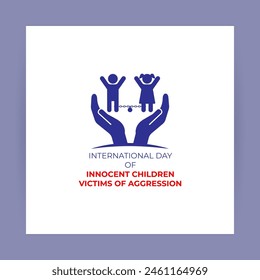 Vector illustration of International Day of Innocent Children Victims of Aggression banner