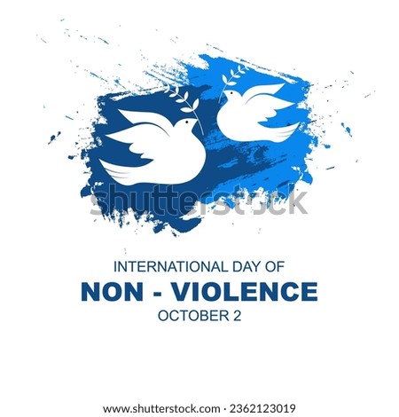 Vector illustration for International day of non Violence celebrated every year on 2 october.