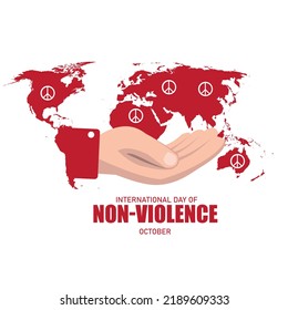 Vector illustration of International Day of Non-Violence. Simple and elegant design