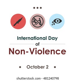 vector illustration for International Day of Non-Violence in october