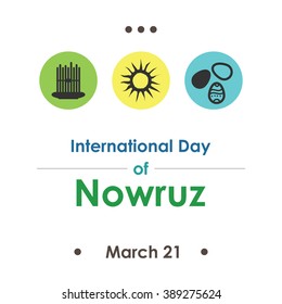 vector illustration / international day of nowruz