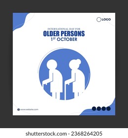 Vector illustration of International Day for Older Persons banner