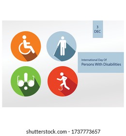 vector illustration for international day of persons with disabilities. background, banner, poster.