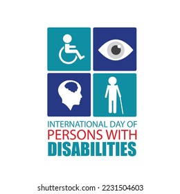 Vector Illustration of International Day of Persons with Disabilities. Simple and elegant design