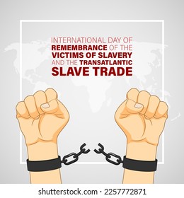 Vector illustration of International Day of Remembrance of the victims of slavery and the Transatlantic slave