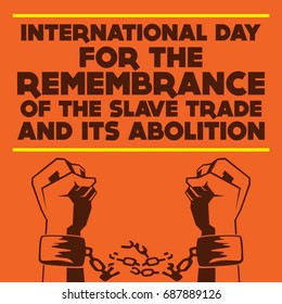 Vector illustration of International Day for the Remembrance of the Slave Trade and Its Abolition 