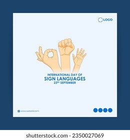 Vector illustration of International Day of Sign Languages banner