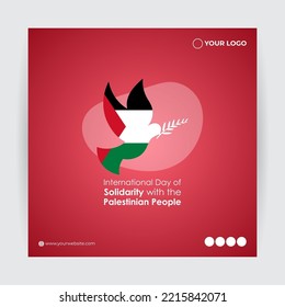 Vector Illustration For An International Day Of Solidarity For Palestine People