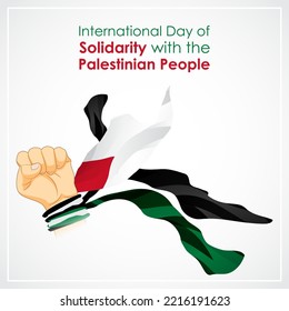 Vector Illustration For An International Day Of Solidarity For Palestine People