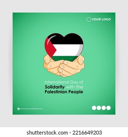 Vector Illustration For An International Day Of Solidarity For Palestine People