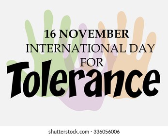 Vector illustration of International Day for Tolerance.