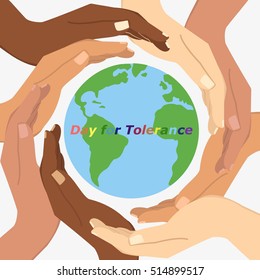 Vector Illustration Of International Day For Tolerance. 16 November