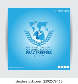 Vector illustration of International Day of United Nations Peacekeepers May 29