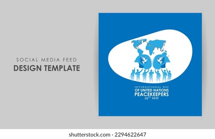 Vector illustration of International Day of United Nations Peacekeepers May 29