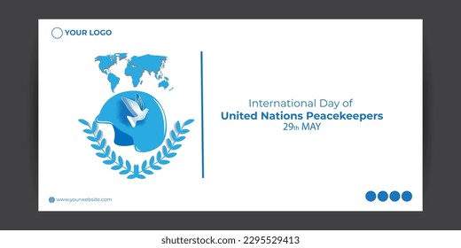 Vector illustration of International Day of United Nations Peacekeepers May 29